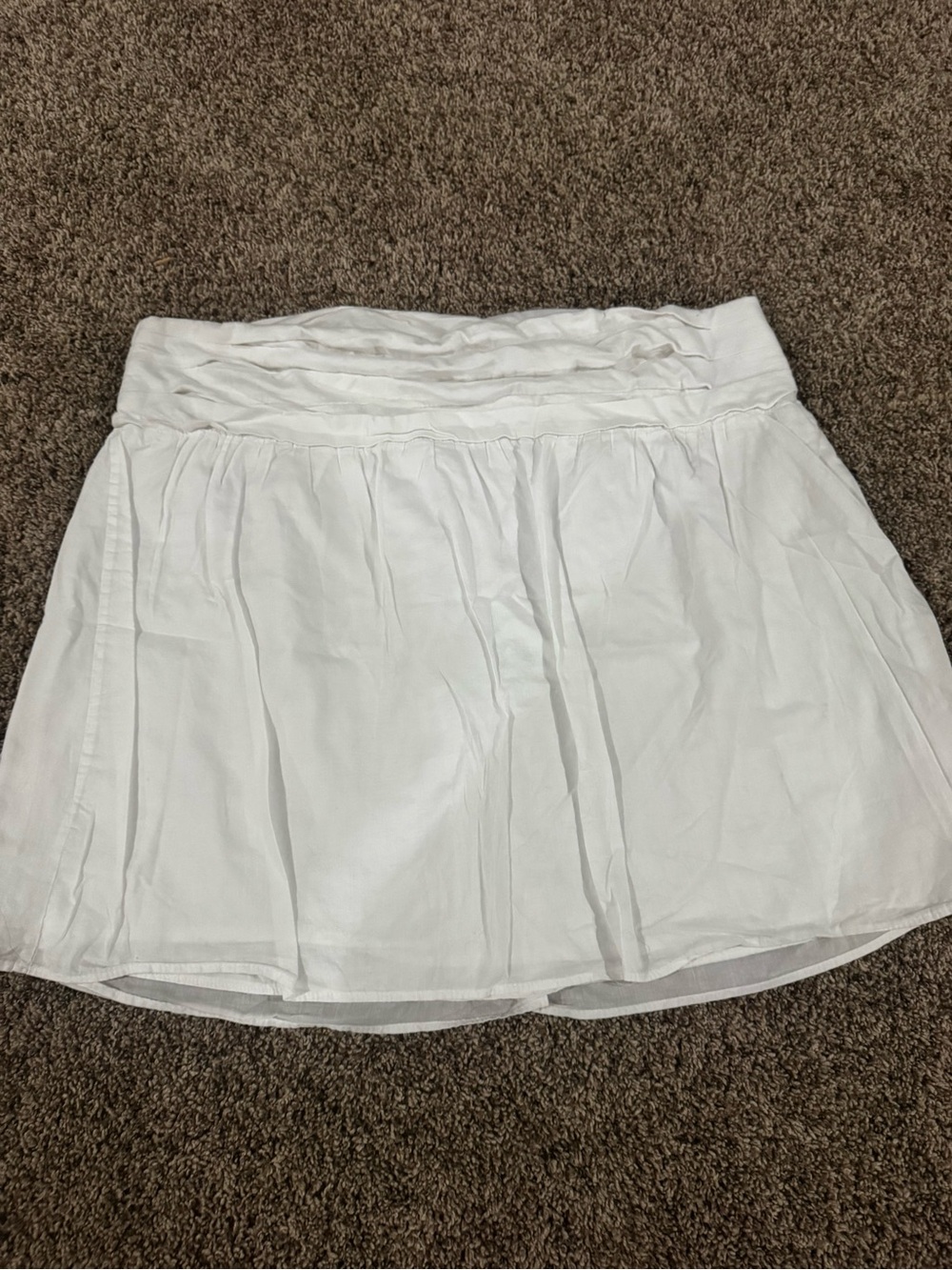 LOFT White Cotton Circle Skirt
